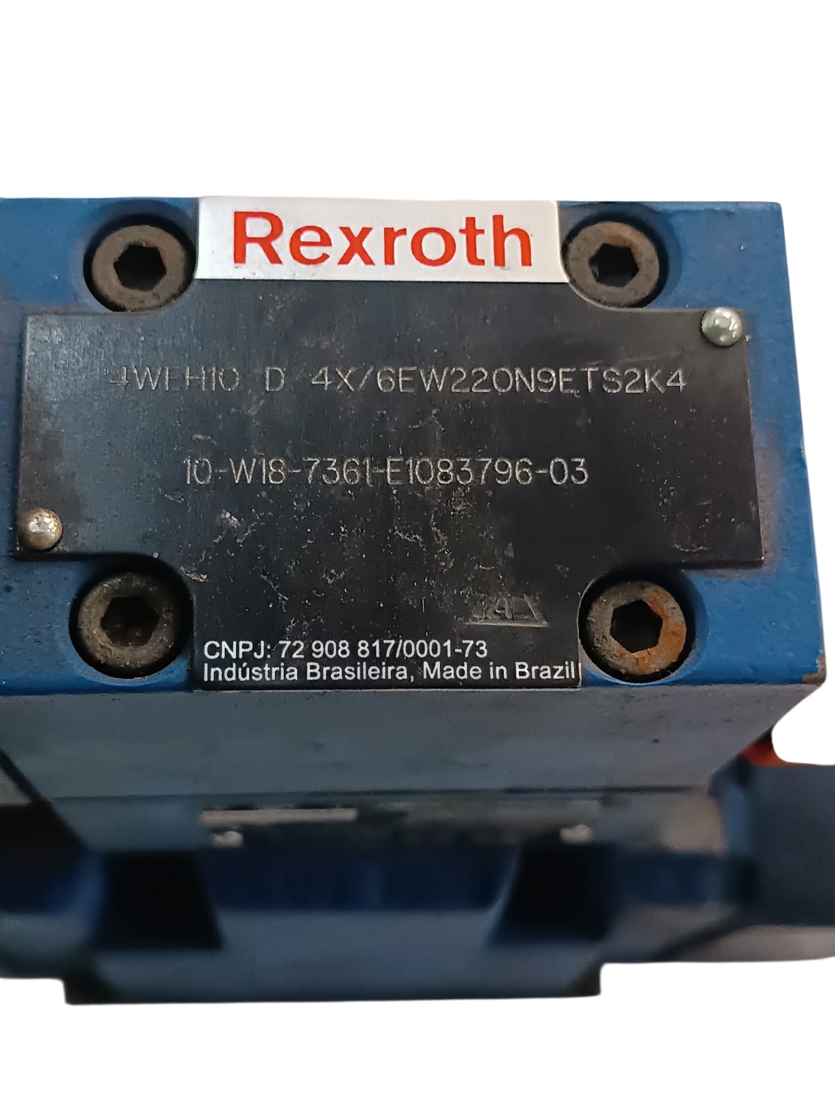 VÁLVULA DIRECIONAL HIDRÁULICA 4WEH10 D4X/6EW220N9ETS2K4 REXROTH - Imagem 3